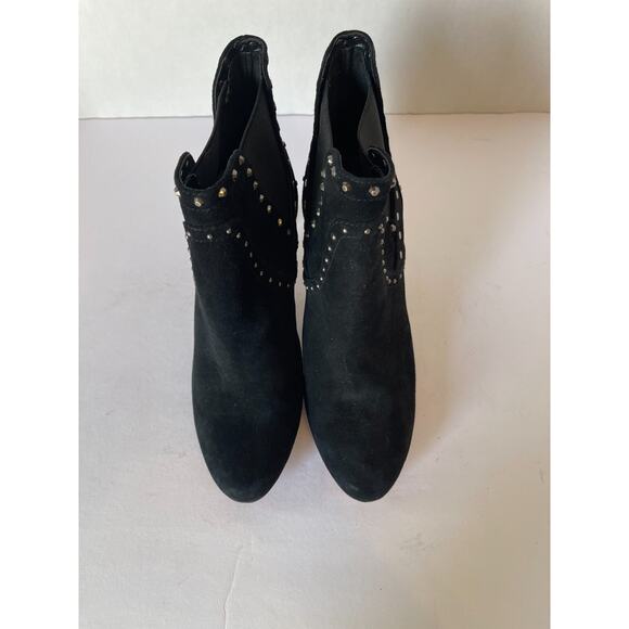 Vince Camuto Consheta Studded Black Suede Chelsea Booties Size 7 - Picture 2 of 9
